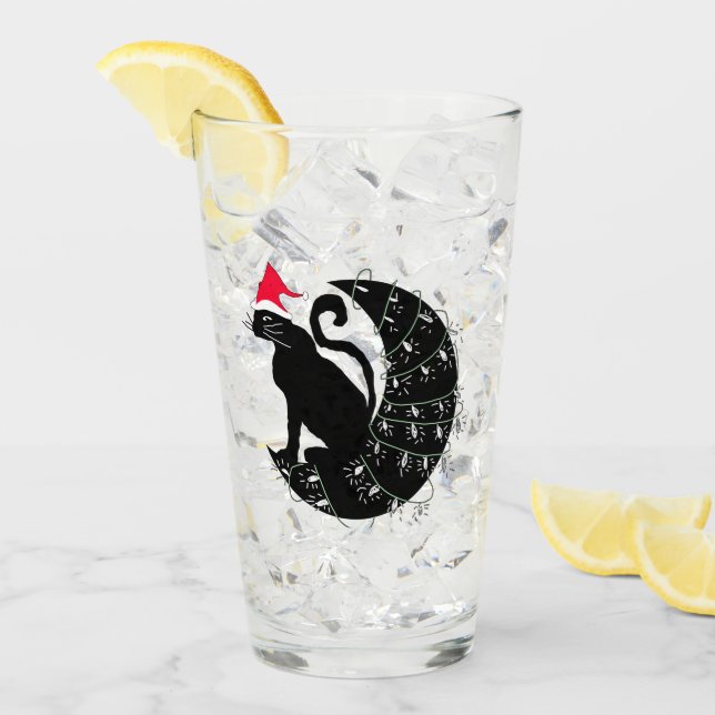 Julkatten på dricksglaset Måne Glaskopp (Framsida Ice)