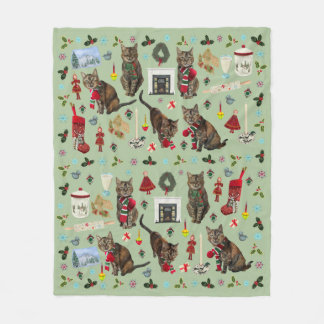 Julkatten & prydnadsfilt i fleece