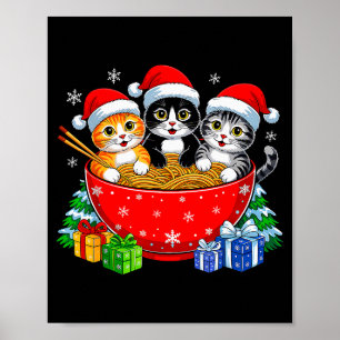 Julkatten Ramen Kittel Anime Jul För Män Kvinnor Poster