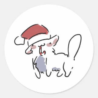 Julkatten Runt Klistermärke