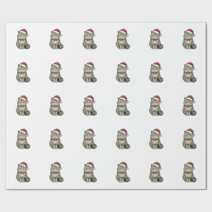 Julkatten Santa Hatt Vintage Gravyr Design_1 Presentpapper