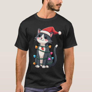 Julkatten Smoking black katt julbelysning kattunge T Shirt