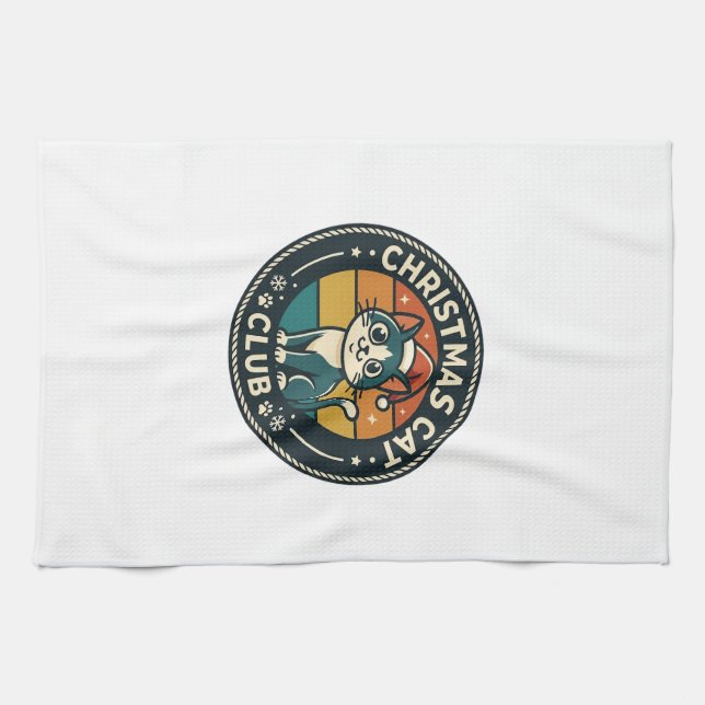 Julkatten Söt Katt Design - Julkatten Kl Kökshandduk (Horisontell)