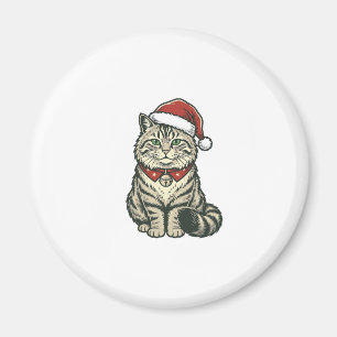 Julkatten Tomtehatt Vintage Gravyr Design_1 Magnet