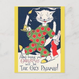 Julkattens Pajamas ynka vykort