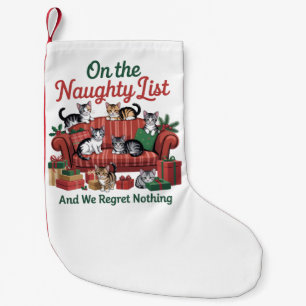 Julkatterna på den naughty listan 90s Retro Katt Liten Julstrumpa