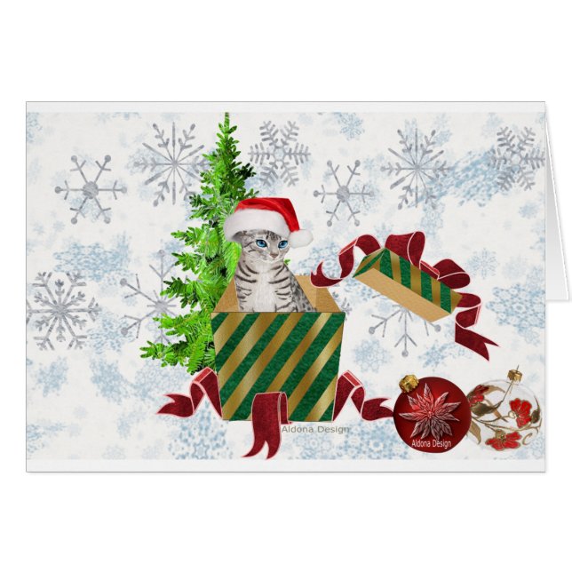 Julkatthälsningar  hälsningskort (Framsidan Horizontal)