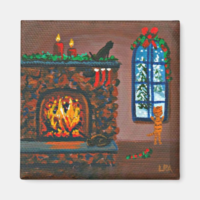Julkattkonst Magnet (Framsidan)