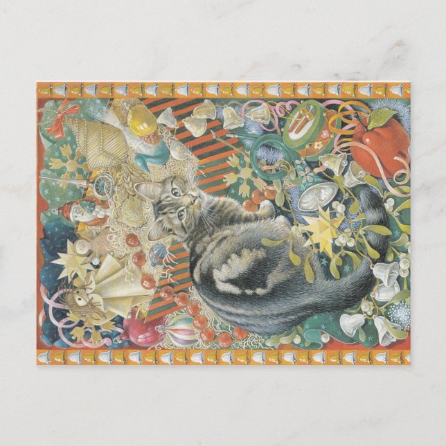 Julkatts vykort  (Framsida)