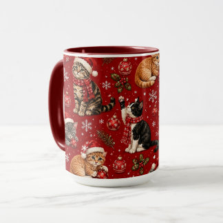 Julkattsälskare Mugg Present, Söta Festiva Katter