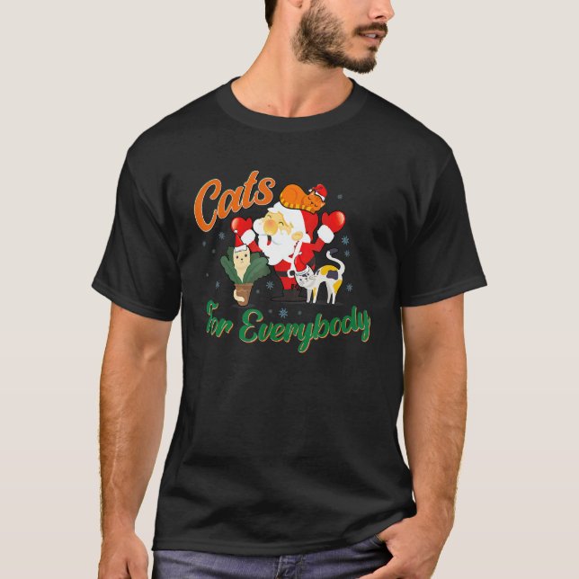 Julkattskjorta för alla kattägare t shirt (Framsida)