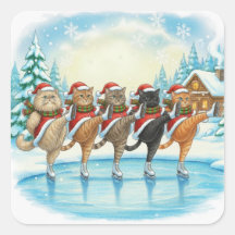 Julkattskonståkare, Klistermärken