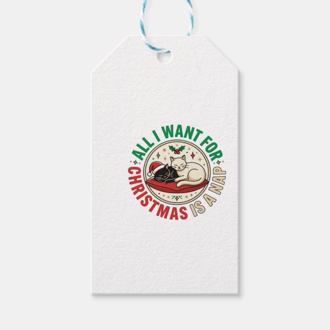 Julkattsömn Holiday Design Presentetikett (Framsidan)