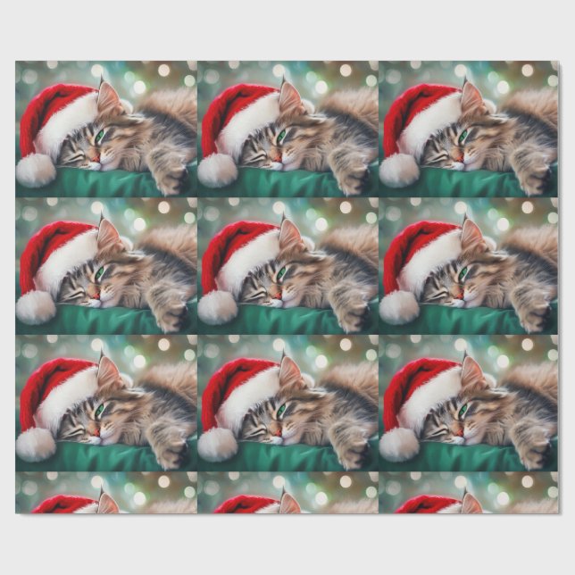 Julkattsömn Presentpapper (Platt)