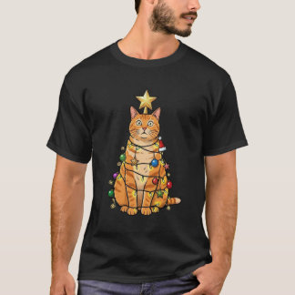 Julkattsstapel T-Shirt - Roliga Högtids Katter