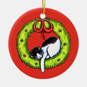 Julkattungekran Julgransprydnad Keramik