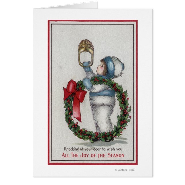 JulKid Holding-andedräkt Hälsningskort (Framsidan)