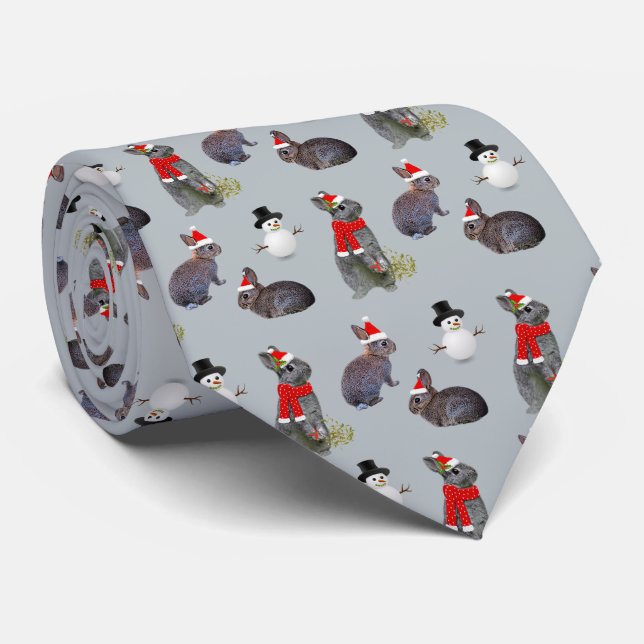 Julkit Party Tie (isblått) Slips (Rullad)