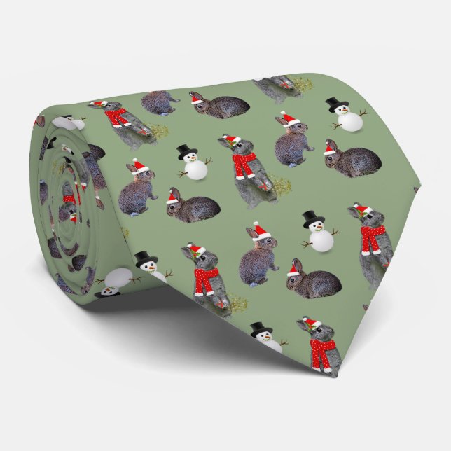 Julkit Party Tie (Ljust grönt) Slips (Rullad)