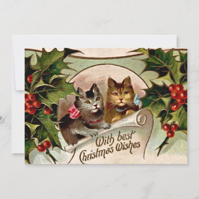 Julkittens "Med bästa julklapp Önskemål" Julkort (Framsida)