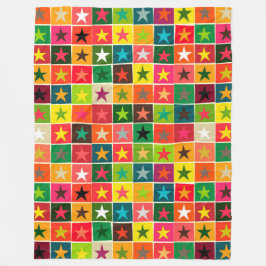 julklackade stjärnor fleecefilt