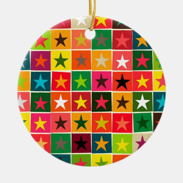 julklackade stjärnor julgransprydnad keramik (Framsidan)