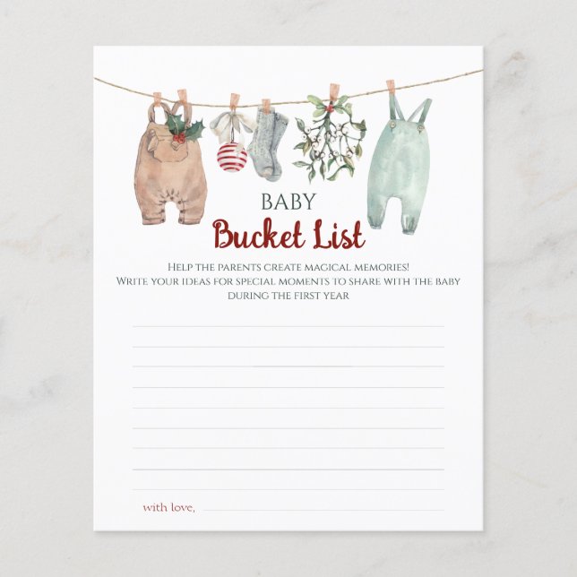 Julkläder Baby Bucket List (Framsida)
