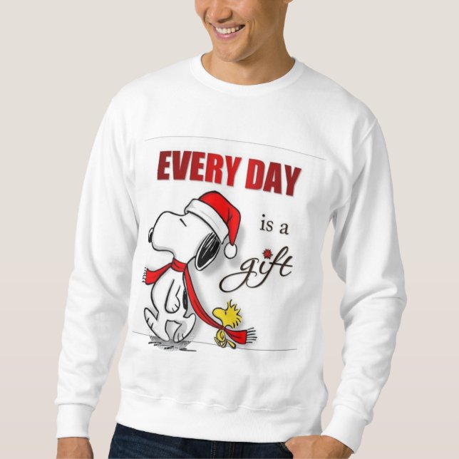 Julkläder | Christmas-utskriven skjorta Lång Ärmad Tröja (Framsida)