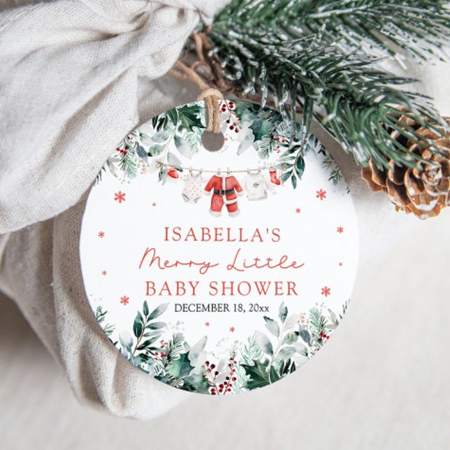 Julkläder för Bebisar Glad Liten Bebis-babyshower Gåvor Etiketter (Skapare uppladdad)