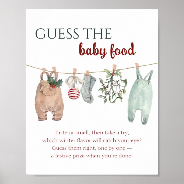 Julkläder Gissa Babymaten Poster (Framsidan)