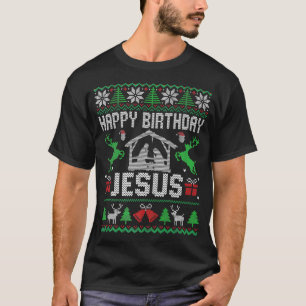 Julkläder Grattis på födelsedagen Jesus Helgdag Ug T Shirt