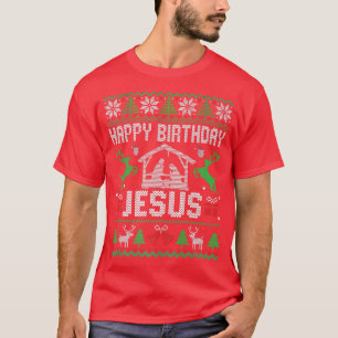 Julkläder Grattis på födelsedagen Jesus Helgdag Ug T Shirt