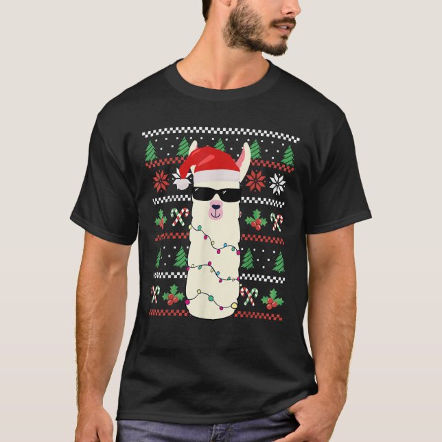 Julkläder Uggig jul Lama jul T S T Shirt (Framsida)