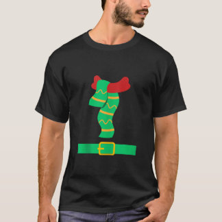 Julklänning Uppåt Vinter Scarf Necktie Ugly Julaft T Shirt