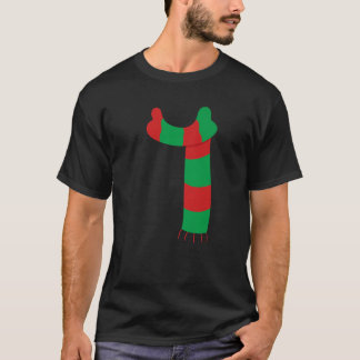 Julklänning Uppåt Vinter Scarf Necktie Ugly Julaft T Shirt