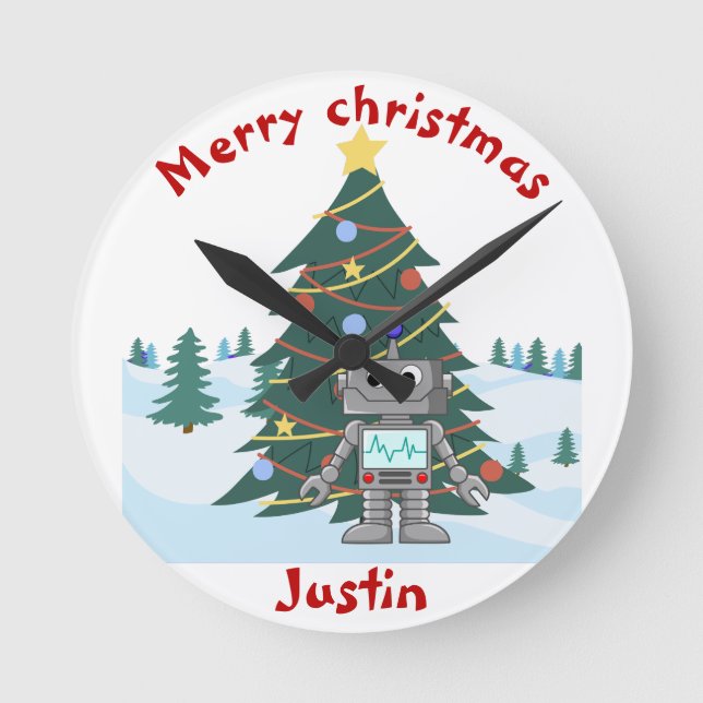 julklapp, anpassa personlig namn rund klocka (Framsida)