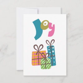 Julklapp är med Joy. Kort