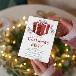 Julklapp Box I Party Inbjudningar