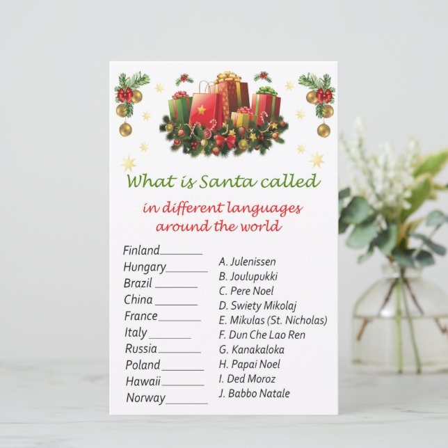 Julklapp christmas värld runt-spel (Stående Fram)