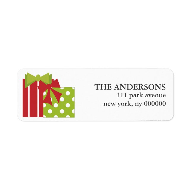 Julklapp etiketter returadress etikett (Framsidan)