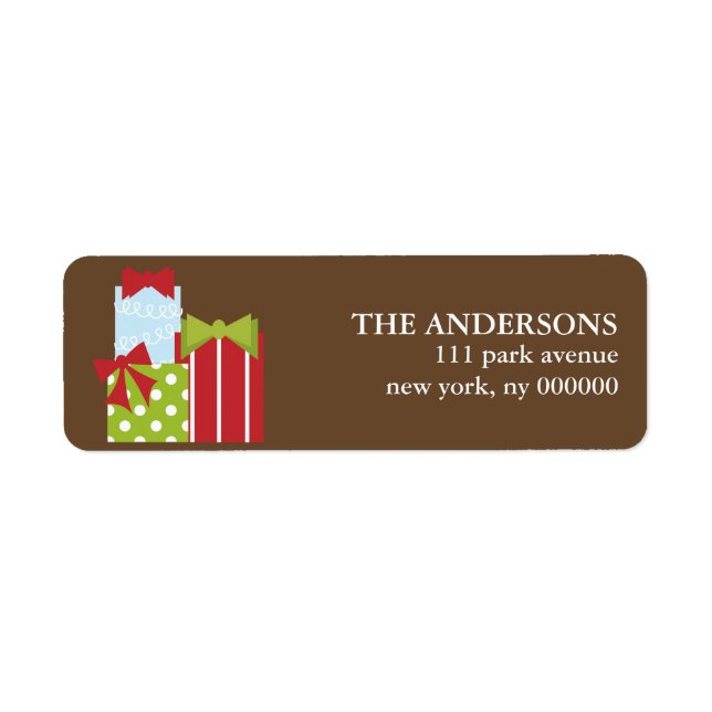 Julklapp etiketter returadress etikett (Framsidan)