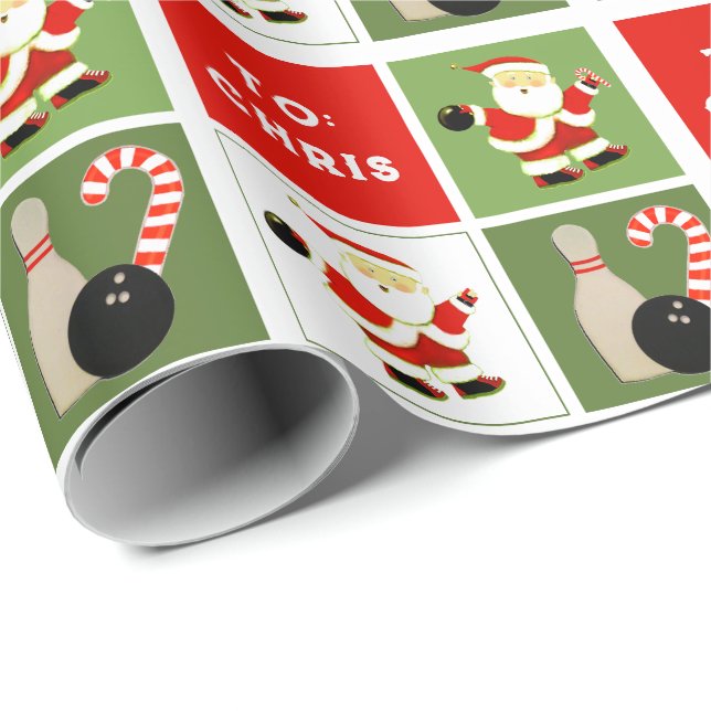 Julklapp för bowling presentpapper (Rullad Hörn)