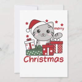 Julklapp för katt jul vinter djur katter julkort