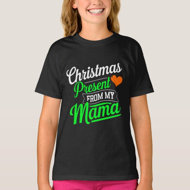 Julklapp från min Mamma Digital Art T Shirt (Framsida)