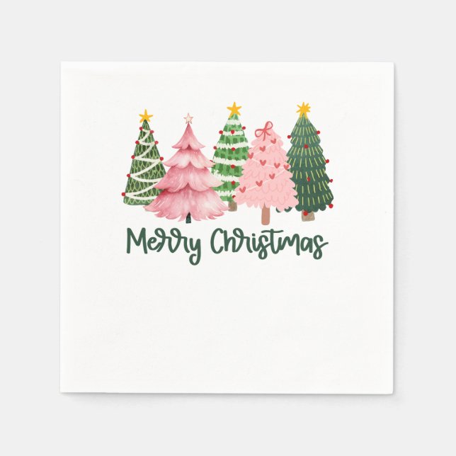Julklapp God Jul Julgran Pappersservett (Framsidan)