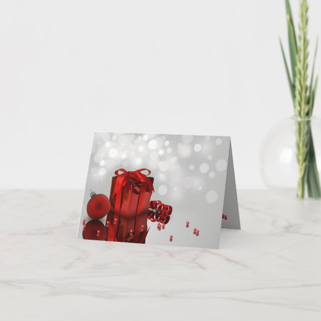 Julklapp - gratulationskort helgkort (Framsida)