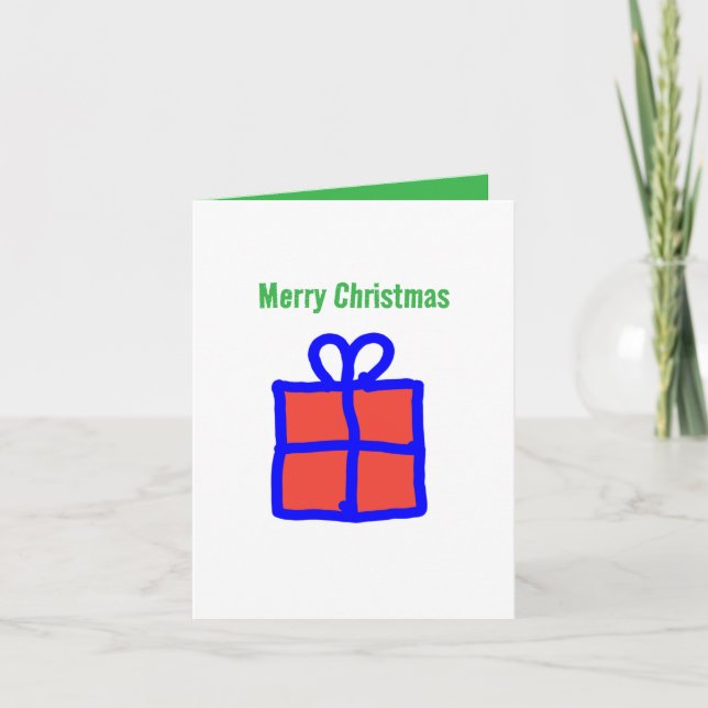 Julklapp 🎁 helgkort (Framsida)