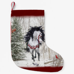 julklapp i Snö och kardinaler Liten Julstrumpa