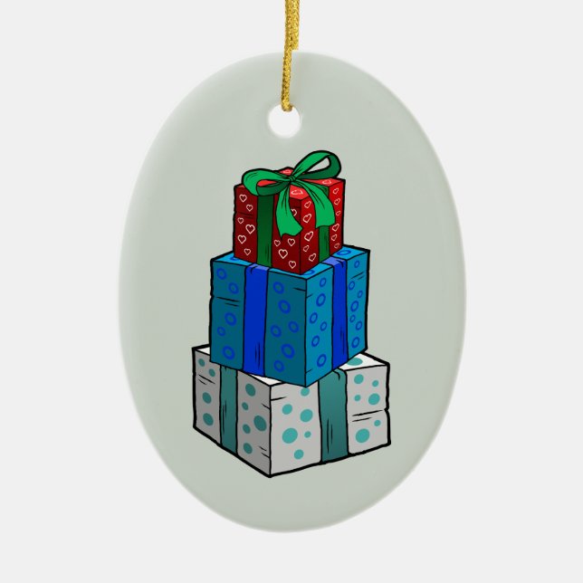 Julklapp Julgransprydnad Keramik (Framsidan)