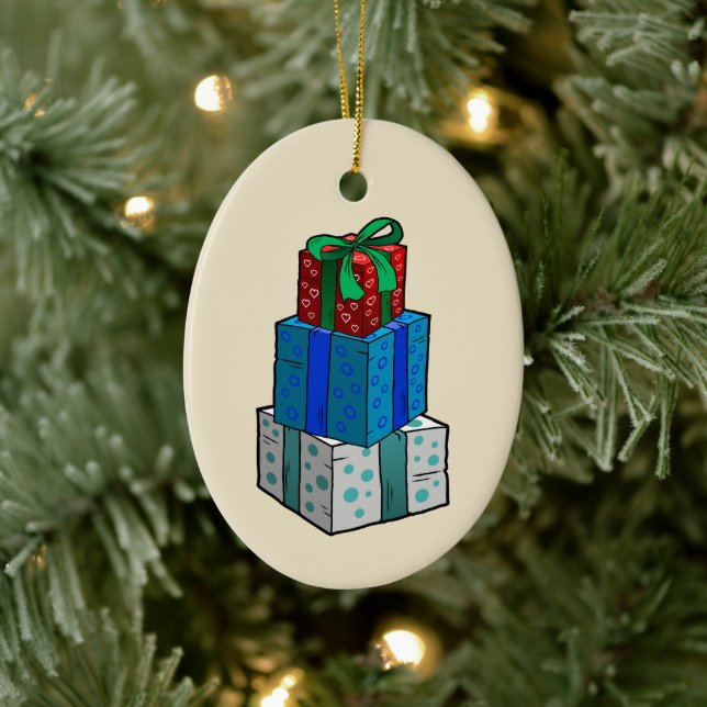 Julklapp Julgransprydnad Keramik (Träd)